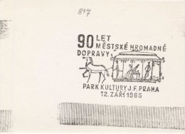 J2131 - Czechoslovakia (1945-79) Control Imprint Stamp Machine (R!): 90 Years Of Urban Public Transport; Park Of Culture - Tram
