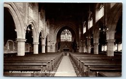 POSTCARD ST JOHNS CHURCH INTERIOR BARMOUTH DATED 1913 - Caernarvonshire