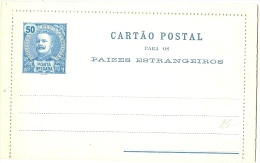 LPU9/B - PORTUGAL PONTA DELGADA CARTE LETTRE 50c - Sonstige & Ohne Zuordnung