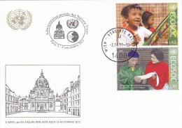 3.11.2011  -  UNPA-Postkarte  -  Siehe Scans  (un,vie 732-733) - Storia Postale