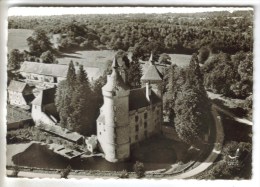 CPSM CHENERAILLES (Creuse) - En Avion Au-dessus De.....Le Château De ETANGSANNES - Chenerailles