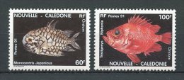 Nlle CALEDONIE 1991 N° 617/18 Neufs ** = MNH Superbes Cote 5 € Faune Poissons Fishes Fauna Animaux - Unused Stamps