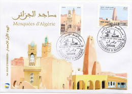 Algérie N° 1713/4 FDC Mosquées D'algérie Mosquées De Ghardaia Architecture Islam Religion - Mosquées & Synagogues