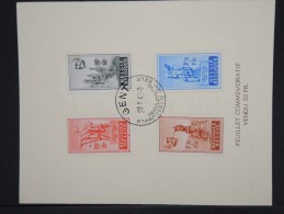 BELGIQUE- Feuillet Commémoratif  Du Monument Edouard Anseele En 1948 Série Complète    à Voir P5997 - Storia Postale