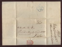 PORTUGAL "ABRANTES-LISBON" 1849 ENTIRE - ...-1853 Préphilatélie