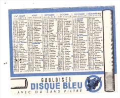 Calendrier Disque Bleu/ Gitane 1957 (PPP020) - Small : 1941-60