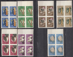 Russia, 1964 - Vegetables, Prove Di Stampa In Quartine - Nr.2913/2919 MNH** - Essais & Réimpressions