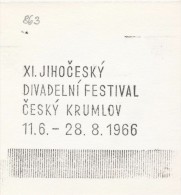 J2198 - Czechoslovakia (1945-79) Control Imprint Stamp Machine (R!): XI. Southern Bohemia Theatre Festival 1966 - Essais & Réimpressions