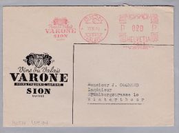 MOTIV Wein Reben 1940-06-15 Varone Freistempel Vins Du Valais - Postage Meters