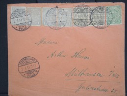LUXEMBOURG-Enveloppe Pour Mulhouse En 1913  Aff Tricolore    à Voir  P6073 - 1907-24 Ecusson