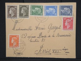 LUXEMBOURG- Enveloppe Pour Paris En 1952   Aff Plaisant ( 7 Couleurs)     à Voir  P6075 - Storia Postale