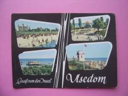 Ostsee - Gruß Von Der Insel Usedom - 4-Bild-Karte - 1960 - (D-H-D-MVP22) - Usedom