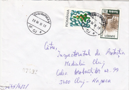20887- CHRISTMAS TREE, MARAMURES WOODEN CHURCH, STAMPS ON REGISTERED COVER, 2001, ROMANIA - Lettres & Documents