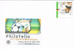 13209. Entero Postal Privado LEIPZIG,  ALEMANIA Federal 2002. Futbol, Football - Briefe U. Dokumente