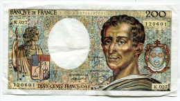 Dd France 200 Francs "" MONTESQUIEU "" 1985 # 17 - 200 F 1981-1994 ''Montesquieu''