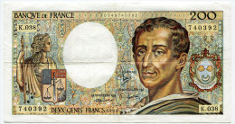 Dd France 200 Francs "" MONTESQUIEU "" 1986 # 5 - 200 F 1981-1994 ''Montesquieu''