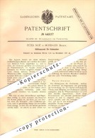 Original Patent - Peter Noe In Mosbach , Baden , 1887 , Apparat Für Hutmacher , Hut , Hüte !!! - Mosbach