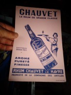 Ancien Buvard "Rhum Chauvet Le Havre " - Liqueur & Bière