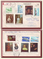 1970 Romania, Classic Portrait Paintings + Socialist Achievements Complete Sets + 3 Definitive Stamps Airmail Cover - Cartas & Documentos