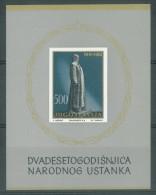 YUGOSLAVIA - 1961 National Uprising S/S - Neufs