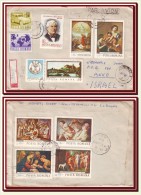 1969 Romania, World Famous Classic Paintings Complete Set + Stamp's Day + Commemorative Stamp Airmail Cover - Briefe U. Dokumente