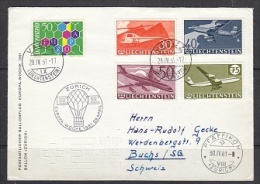 Liechtenstein 1961 Cover "Europa Woche 1961 Zürich"Ca Vaduz 28 IV 61, Ca Europa W. 29 April, Ca Pfäffikon 30 IV 61(F3527 - Cartas & Documentos