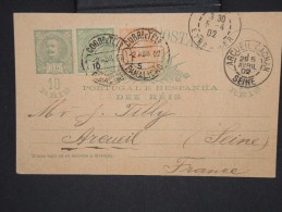 PORTUGAL-Entier Postal +complément De Famalicao Pour La France En 1902  à Voir   P6094 - Ganzsachen