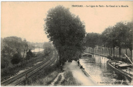 Carte Postale Ancienne De FROUARD - LA LIGNE DE PARIS - LE CANAL - LA MOSELLE - Frouard