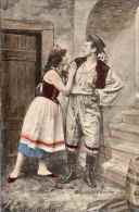 Illustrée Par Ch Scolik, Wien - Couple Costume Colorisé (1902 - Scolik, Charles