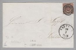 Dänemark 1854-02-16 Capplen Brief Mit Mi#1IIa 3-Ring-O #11 Nach Schleswig - Brieven En Documenten