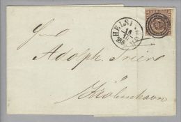 Dänemark 1853-10-16 Helsingör Brief Mit Mi#IIa Nach Kopenhagen - Used Stamps