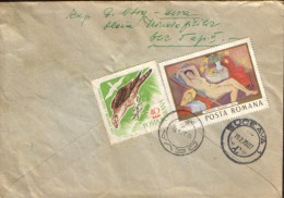 Romania -  Letter Circulated In1970 - Saker Falcon ; Paintig By Th.Pallady " Nude " - Lettres & Documents