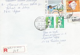 TIMBRES -  STAMPS - LETTRE RECOMMANDÉ - MARCOPHILIE - PORTUGAL -  CACHET - 29-06-1992 - SAFARA - Lettres & Documents