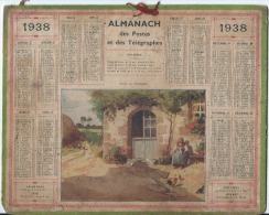 Calendrier/Almanach Des Postes Et Télégraphes/Ferme En Normandie/Oberthur/1938   CAL199 - Formato Grande : 1921-40