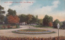Drive In Union Park Des Moines Iowa 1914 - Des Moines
