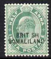 Somaliland 1903, KE7 Opt At Bottom On 12a With BRIT SH Error, Mounted Mint SG25a - Somaliland (Protectorate ...-1959)