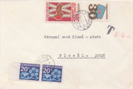 J2489 - Czechoslovakia (1979) 302 00 Plzen 2 / Plzen 1 - Postage Due Stamps (0,40 Kcs) - Strafport