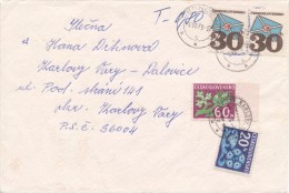 J2492 - Czechoslovakia (1979) Cernosin / 360 13 Karlovy Vary 13 - Postage Due Stamps (0,80 Kcs) - Timbres-taxe