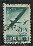 ARGENTINA 1940 AIR MAIL POSTA AEREA AEREO PLANE AEROPLANO 1,25 PESOS USATO USED OBLITERE' - Luchtpost