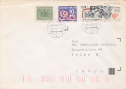 J2512 - Czechoslovakia (1985) 286 01 Caslav - Postage Due Stamps Used In The Function Standard Postage Stamps - Portomarken