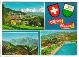 CPM OLLON (Suisse-Vaud) - VILLARS CHESIERES : 3 Vues - Ollon