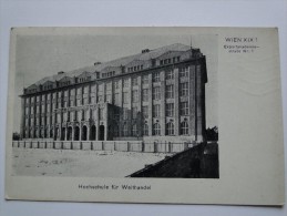 WIEN XIX/1 EXPORTAKADEMIE-STRASSE Nr.1  HOCHSCHULE FÜR WELTHANDEL STAMP 1921  A2 - Autres & Non Classés