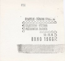 J2213 - Czechoslovakia (1945-79) Control Imprint Stamp Machine (R!): Nationwide Stamp Exhibition BRNO 1966 - Essais & Réimpressions