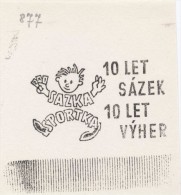 J2212 - Czechoslovakia (1945-79) Control Imprint Stamp Machine (R!): 10 Years Of Betting; 10 Years Of Winnings - Ensayos & Reimpresiones