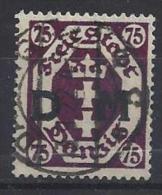 Germany (Danzig) 1922  Dienstmarken  (o)  Mi.15  Gepruft - Officials