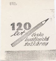 J2219 - Czechoslovakia (1945-79) Control Imprint Stamp Machine (R!): 120 Years Old Pencil Factory In Ceske Budejovice - Essais & Réimpressions