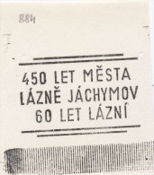 J2222 - Czechoslovakia (1945-79) Control Imprint Stamp Machine (R!): 450 Years Of City Lazne Jachymov; 60 Years Old Spa - Proeven & Herdrukken
