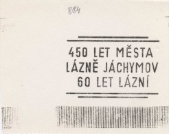 J2225 - Czechoslovakia (1945-79) Control Imprint Stamp Machine (R!): 450 Years Of City Lazne Jachymov; 60 Years Old Spa - Termalismo