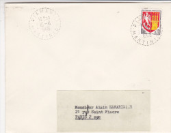 Martinique - Diamant 1966 - Lettre Avec Cachet Tireté Agence Auxiliaire - Pierre Joaillerie - Covers & Documents