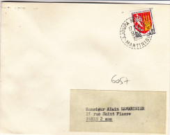 Martinique - Ajoupa Bouillon 1966 - Lettre Avec Cachet Tireté Agence Auxiliaire - Covers & Documents